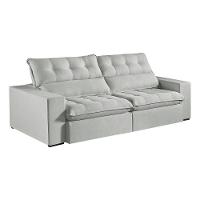 Sofá Retrátil E Reclinável Oregon 2,90m Linho Cor Gelo 2322 Usb Sem Kit Usb - 3