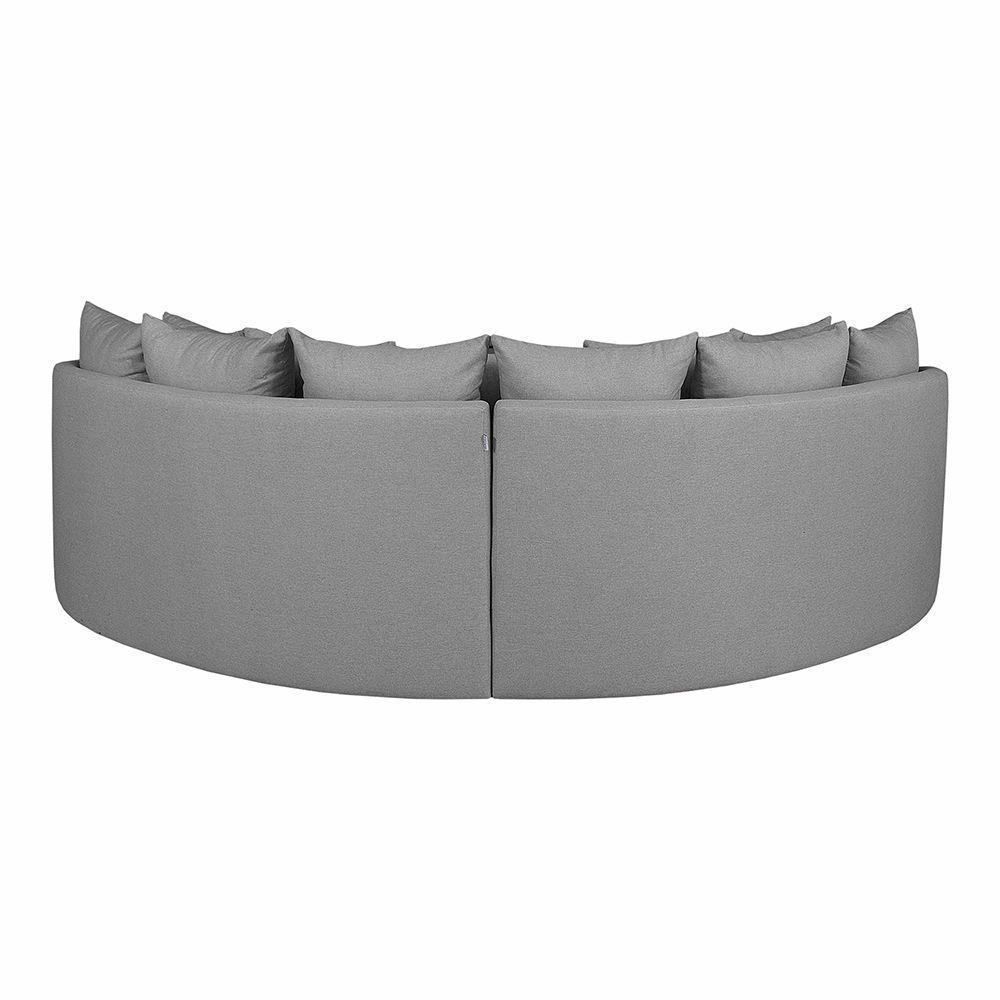 Sofá Tulip Orgânico 2,50m Em Linho Com Pés De Madeira Cor Cinza 2323 - 6