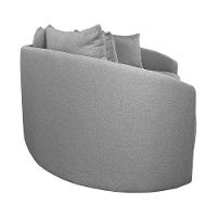 Sofá Tulip Orgânico 2,50m Em Linho Com Pés De Madeira Cor Cinza 2323 - 5