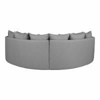 Sofá Tulip Orgânico 2,50m Em Linho Com Pés De Madeira Cor Cinza 2323 - 6