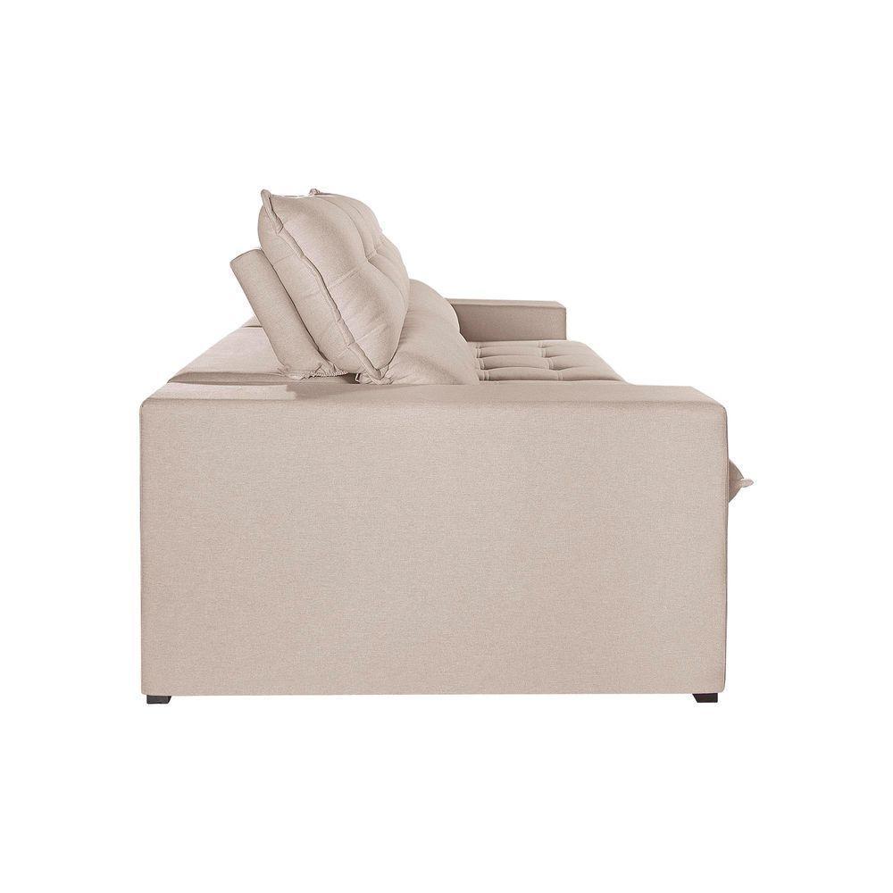 Sofá Retrátil E Reclinável Oregon 1,90m Linho Cor Cru 2320 Usb Com Kit Usb - 5