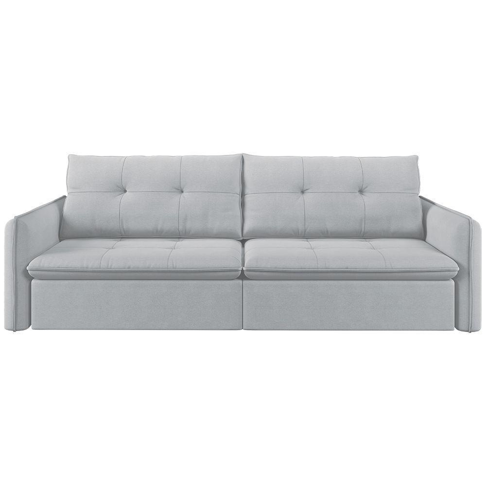 Sofá Retrátil E Reclinável Lavanda 2,60m Linho Cor Gelo 2322 - 5