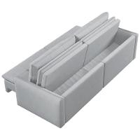 Sofá Retrátil E Reclinável Lavanda 2,60m Linho Cor Gelo 2322 - 9