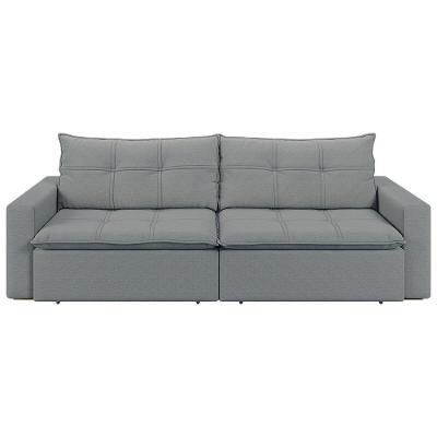 Sofá Retrátil E Reclinável Joinville 1,70m Linho Cor Chumbo 2343