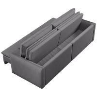 Sofá Retrátil E Reclinável Lavanda 2,60m Linho Cor Cinza 2323 - 6