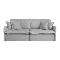 Sofá Retrátil E Reclinável Iris 2,60m Linho Cor Cinza 2341 Usb Com Kit Usb