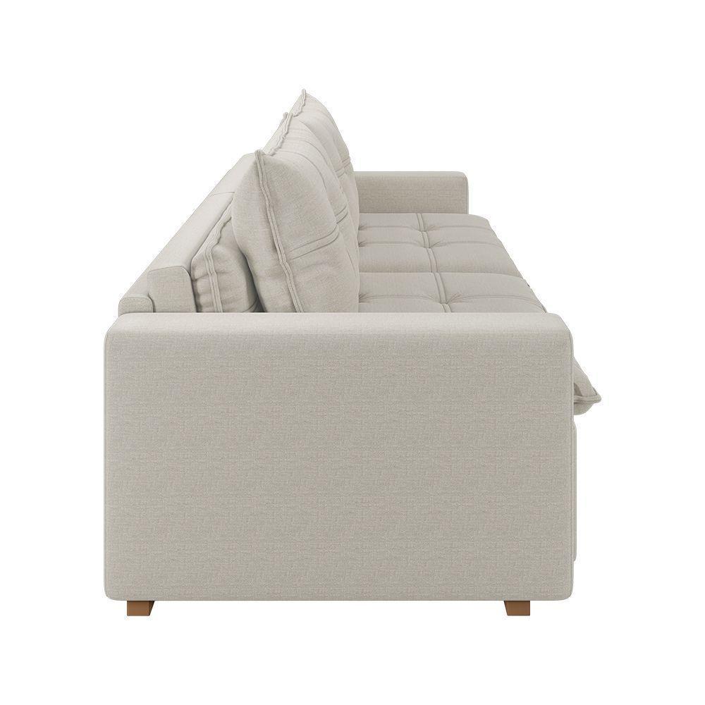 Sofá Retrátil E Reclinável Joinville 2,70m Linho Cor Bege 2340 - 6