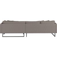 Sofá Jade Com Chaise Lateral Direita 2,84m Em Linho Cor Fendi 2522