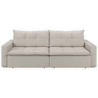 Sofá Retrátil E Reclinável Joinville 2,10m Linho Cor Bege 2340 - 1