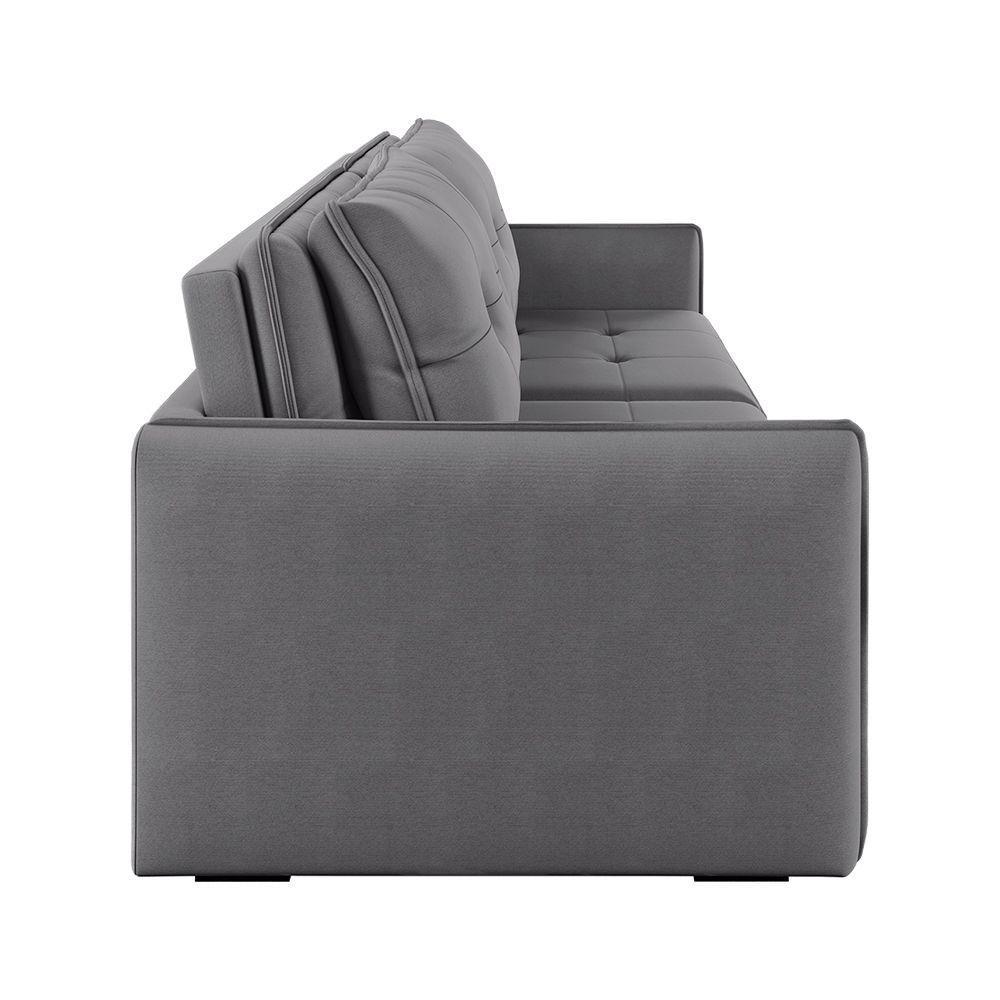 Sofá Retrátil E Reclinável Lavanda 2,00m Linho Cor Cinza 2323 - 2
