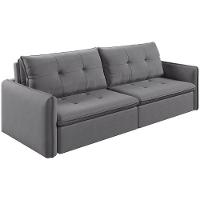 Sofá Retrátil E Reclinável Lavanda 2,00m Linho Cor Cinza 2323 - 10