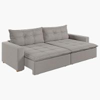 Sofá Retrátil E Reclinável Joinville 1,70m Linho Cor Grafite 2342