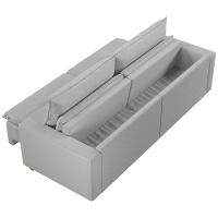 Sofá Retrátil E Reclinável Joinville 2,10m Linho Cor Cinza 2341 - 8