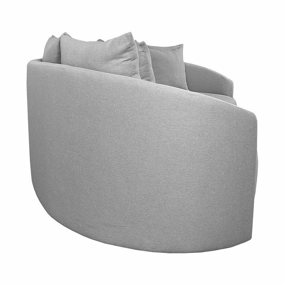 Sofá Tulip Orgânico 2,50m Em Linho Com Pés De Madeira Cor Gelo 2322 - 5