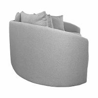 Sofá Tulip Orgânico 2,50m Em Linho Com Pés De Madeira Cor Gelo 2322 - 5