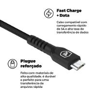 Cabo Dual Shock Preto Micro Usb V8 ( 2 Metros ) - Gshield - 3