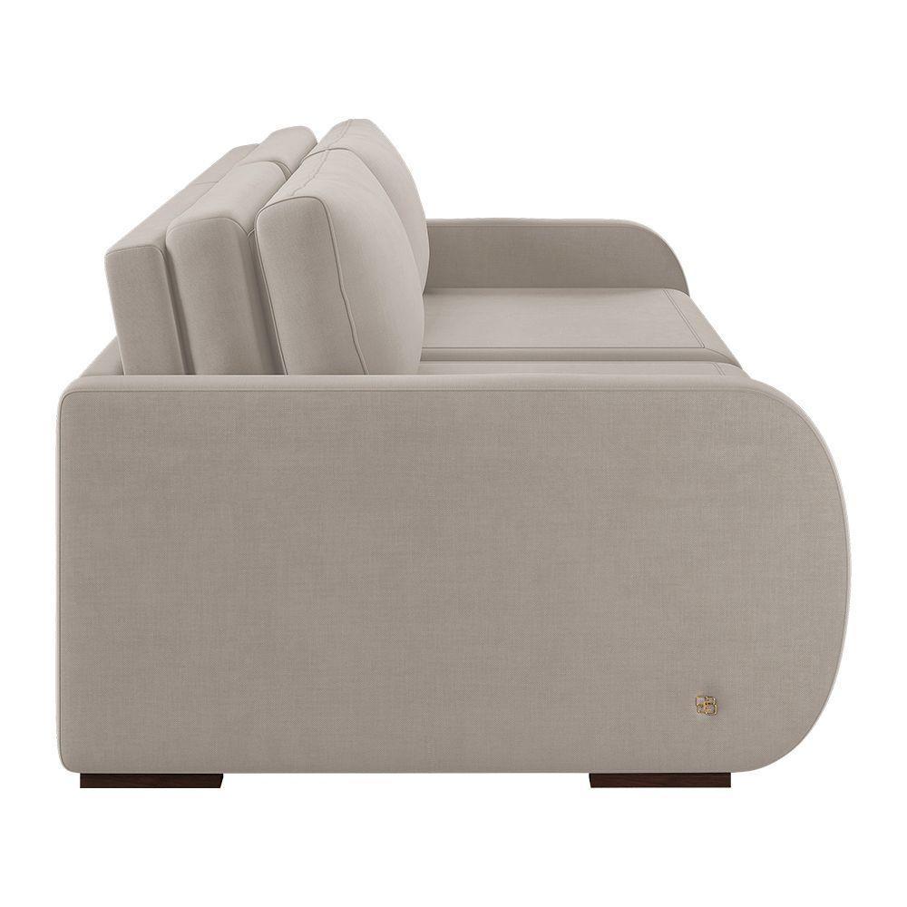 Sofá Retrátil E Reclinável Zinia 2,20m Linho Cor Cru 2320 - 2