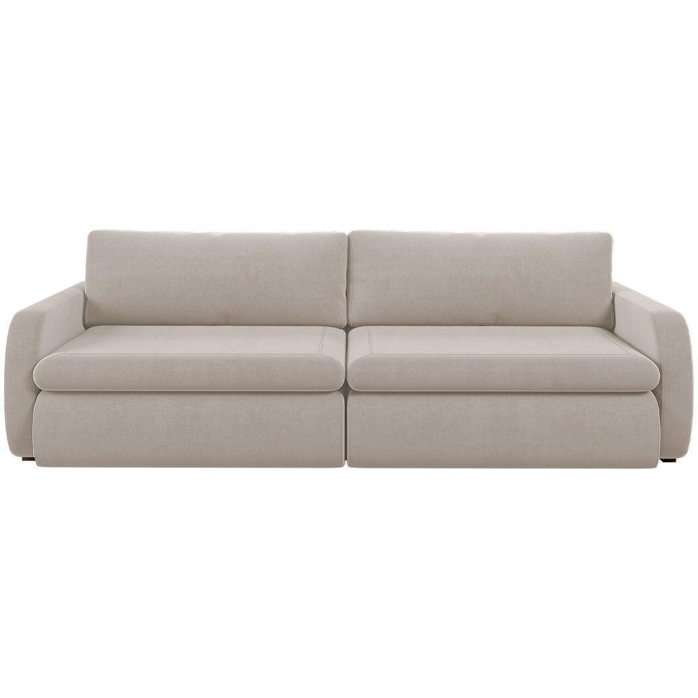 Sofá Retrátil E Reclinável Zinia 2,20m Linho Cor Cru 2320 - 9