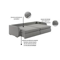 Sofá Retrátil E Reclinável Zinia 1,60m Linho Cor Cru 2320 - 9