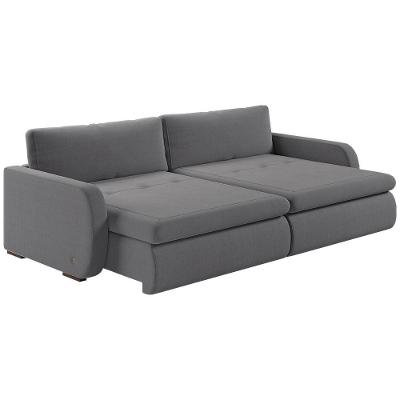 Sofá Retrátil E Reclinável Zinia 1,60m Linho Cor Cinza 2323