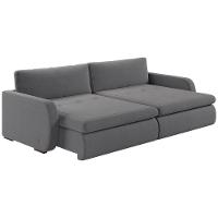 Sofá Retrátil E Reclinável Zinia 1,60m Linho Cor Cinza 2323 - 1