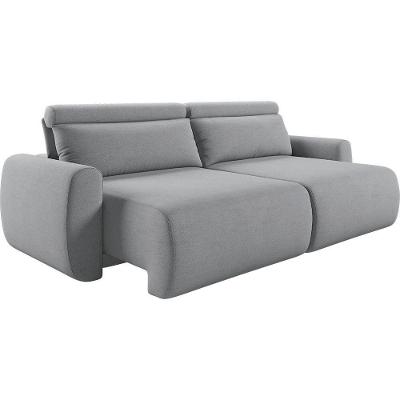 Sofá Retrátil E Reclinável Peony 2,40m Linho Cor Cinza Escuro 2373