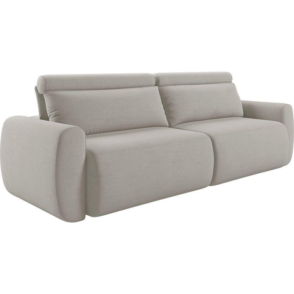 Sofá Retrátil E Reclinável Peony 2,80m Linho Cor Bege Claro 2372 - 6