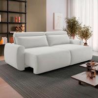 Sofá Retrátil E Reclinável Peony 2,20m Linho Cor Cru 2370 - 2