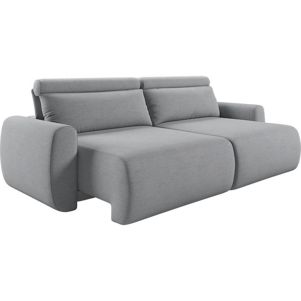 Sofá Retrátil E Reclinável Peony 2,20m Linho Cor Cinza Escuro 2373 - 1