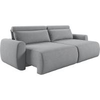 Sofá Retrátil E Reclinável Peony 2,20m Linho Cor Cinza Escuro 2373 - 1