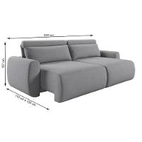 Sofá Retrátil E Reclinável Peony 2,20m Linho Cor Cinza Escuro 2373 - 9