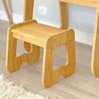 Mesa Com Banquinho Infantil Encanto Em Madeira Mel - 2