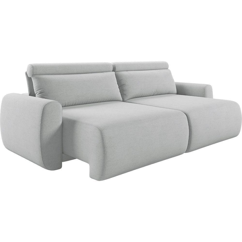Sofá Retrátil E Reclinável Peony 1,80m Linho Cor Cinza Claro 2371 - 1