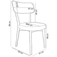 Kit 04 Cadeiras Decorativa Estofada Sala Base Madeira Roy L02 Couríssimo Camel Linho Chumbo - Lyam - 5