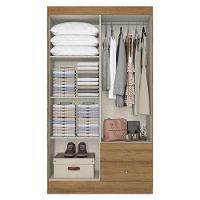 Guarda Roupa Solteiro Astro 4 Portas Almendra Acetinado E Multiuso Space Almendra - Thb - 2