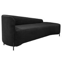 Divã Recamier Orgânico França 220cm Lado Dir Pés Metal Preto Bouclé Cor Preto