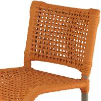 4 Banquetas Haiti Corda Náutica Alumínio Trama Original Terra Cota