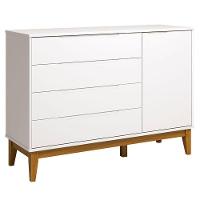 Quarto De Bebê Classic Elfe Branco Acetinado Amadeirado - Reller - 3