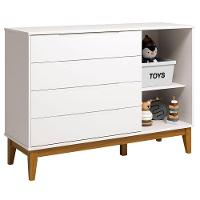 Quarto De Bebê Classic Elfe Branco Acetinado Amadeirado - Reller - 6