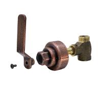 Acabamento Industrial Rustico Registro Pressão Gaveta Cobre Rosé Envelhecido Alavanca Luxo Metal - 3