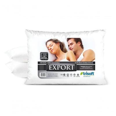 Travesseiro Percal Suporte Extra Firme Export Trisoft Branco