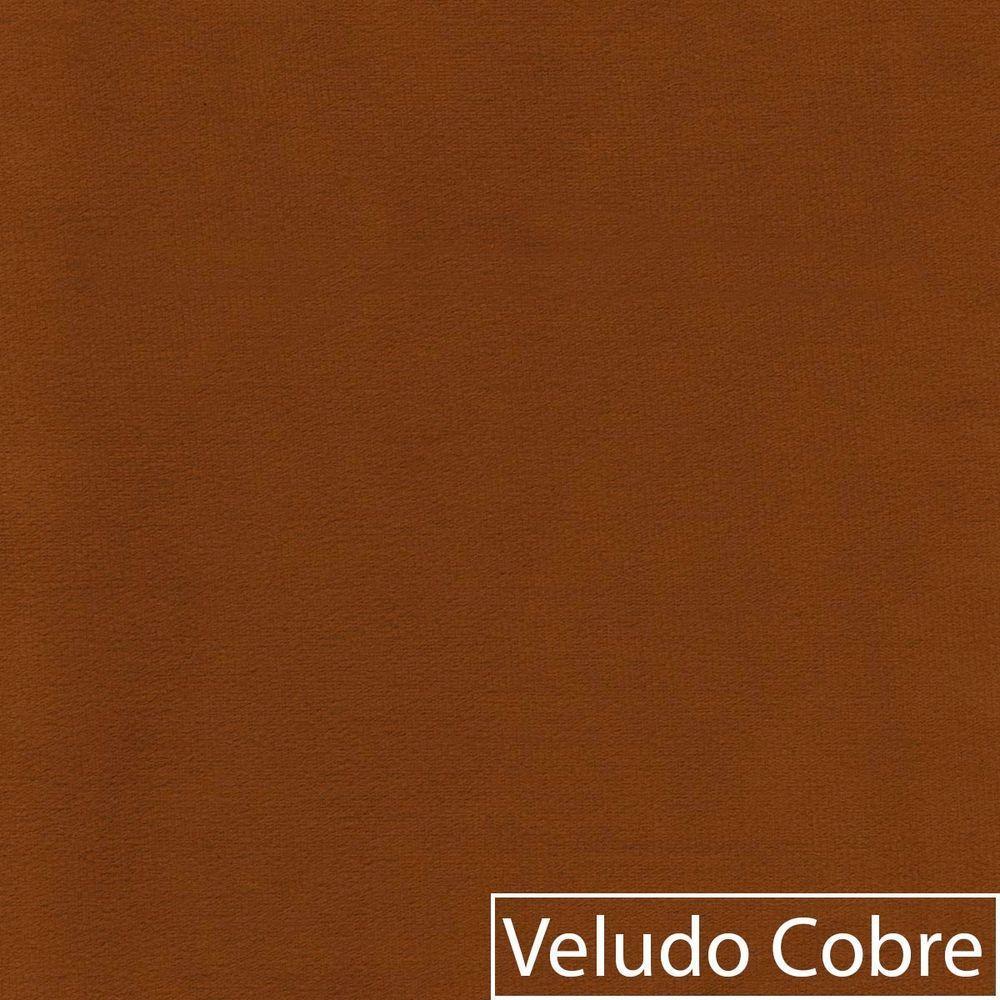 Cabeceira Estofada Egito Spz 160cm Casal Veludo - Amarena Móveis Cobre-2230 - 5