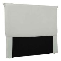 Cabeceira Estofada Nápoles 140cm Casal Veludo Cinza Claro - 1