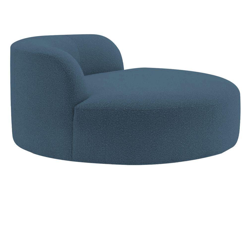 Poltrona Orgânica Chaise Rússia Linho - Doce Sonho Móveis Azul Royal - 8