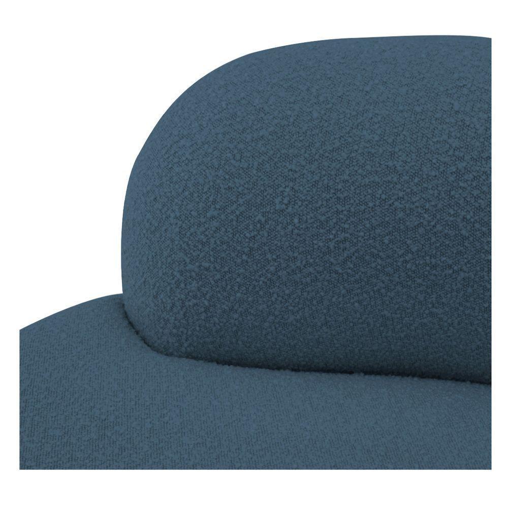 Poltrona Orgânica Chaise Rússia Linho - Doce Sonho Móveis Azul Royal - 9