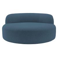 Poltrona Orgânica Chaise Rússia Linho - Doce Sonho Móveis Azul Royal - 7