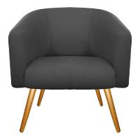 Poltrona Luiza Pés Palito Mel Linho Bege - Amarena Móveis Cinza Desenho Do Tecido Linho - 3