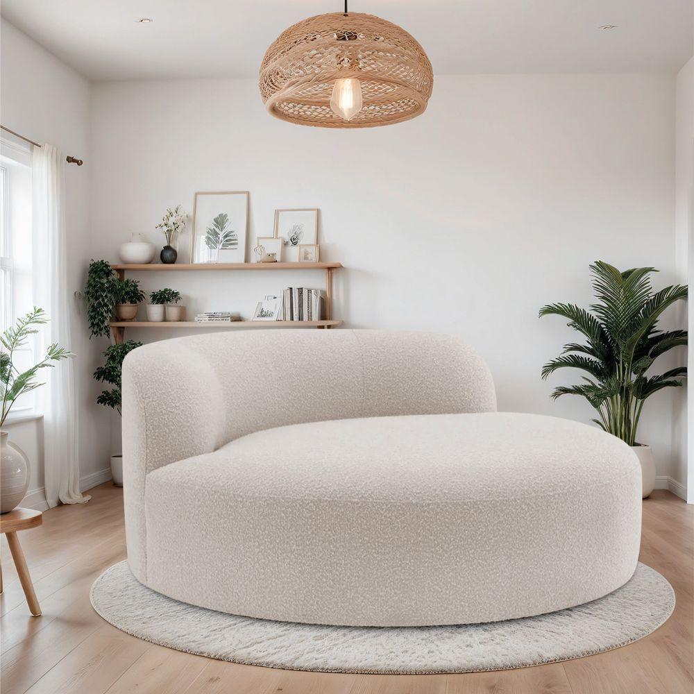 Poltrona Orgânica Chaise Rússia Linho - Doce Sonho Móveis Bege - 6