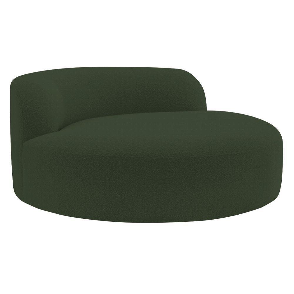 Poltrona Orgânica Chaise Rússia Linho - Doce Sonho Móveis Verde - 1