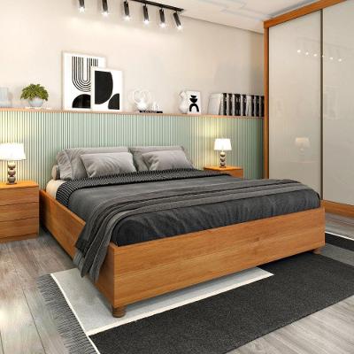 Cama Box Casal Queen Mônaco Tcil Cinamomo